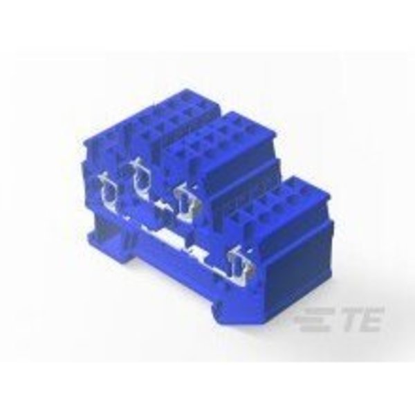 Te Connectivity 2.5 Mm 2 Wire Two Level 1 In 1 Out Spring Clamp Type Terminal Block 2271558-2